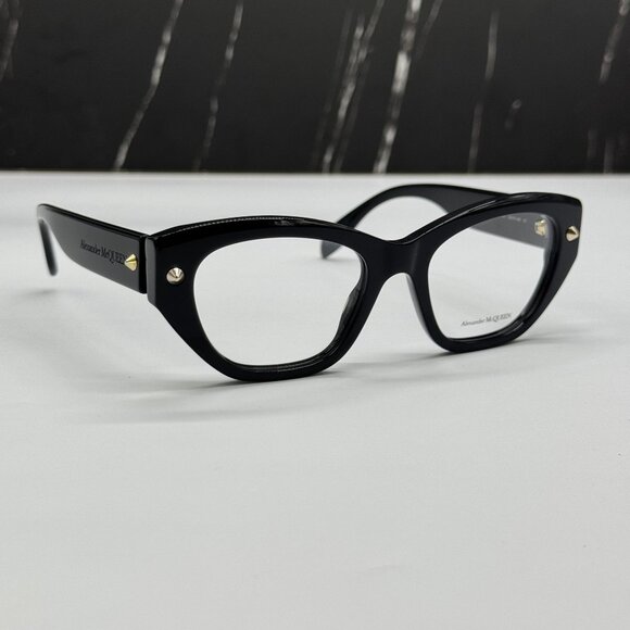 NEW ALEXANDER MCQUEEN EYEGLASSES, ALEXANDER MCQUEEN AM0410O 001 - Picture 5 of 10